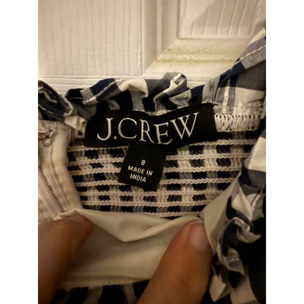 Blue Plaid J. Crew Dress Size 8 - Picture 5 of 9
